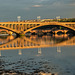 Berwick bridges at sunset