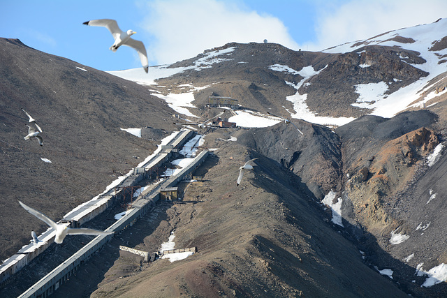 Svalbard, Abandoned Coal Mine in the Settlement of Pyramiden