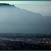 Du Revard vue sur le lac du Bourget et la ville d'Aix les Bains - Savoie