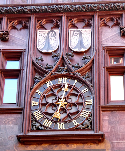 Basel/ Basle- City Hall- Ornate Clock