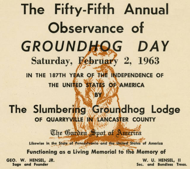 Groundhog Day, February 2, 1963