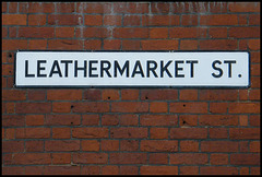 Leathermarket Street sign
