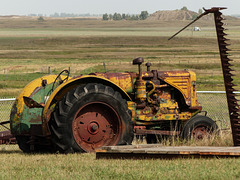 Old Minneapolis Moline tractor, Pioneer Acres