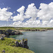Barafundle Bay cloudscape from Stackpole Head