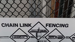 hff - chain link fence sign