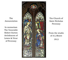 St Nicholas Pevensey Sutton memorial window Annunciation 1913