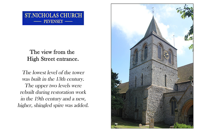 St Nicholas tower from NW Pevensey 24 7 2013