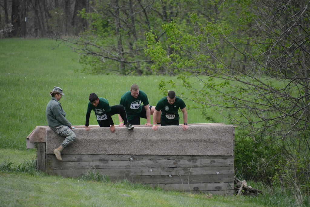 More picturesque was the "mud run" and its obstacle course