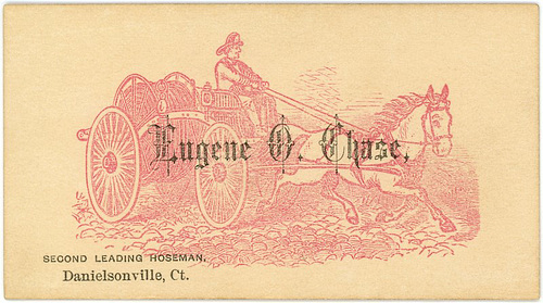 Eugene O. Chase, Second Leading Hoseman, Danielsonville, Conn.