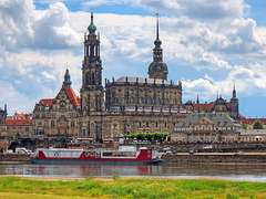 Blick zur Katholischen Hofkirche, Dresden