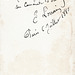 Eugène Lorrain's autograph at the back
