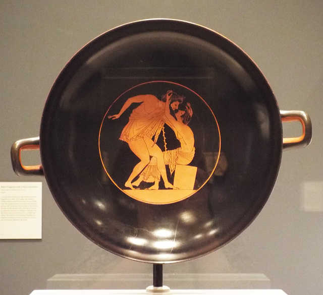 Terracotta Kylix with a Man and a Youth Kissing in the Getty Villa, June 2016
