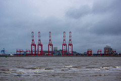 Liverpool docks from New Brighton