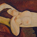 Detail of Reclining Nude by Modigliani in the Museum of Modern Art, March 2010