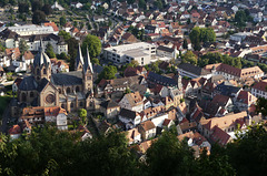 Heppenheim: Altstadt vom Schlossberg aus