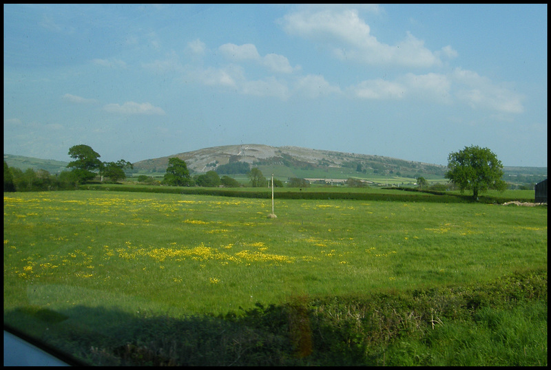 Warton Crag across the fields