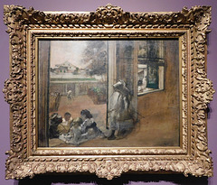 Sketch of a Courtyard of a House in New Orleans by Degas in the Metropolitan Museum of Art, December 2023