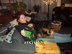 Leeloo and Jennifer's lap