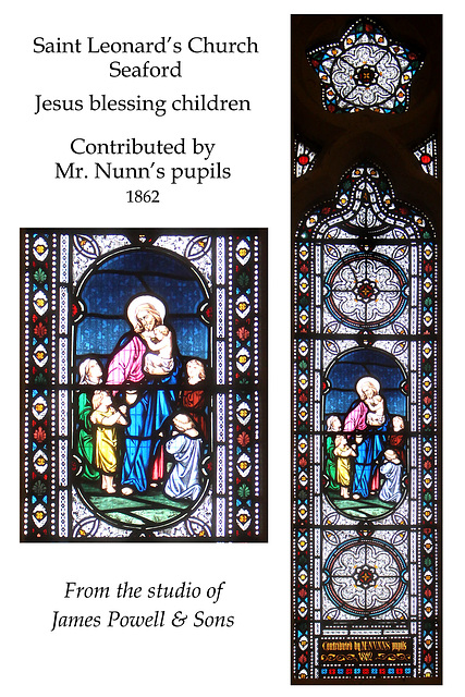 Saint Leonard's Church, Seaford - Jesus blessing children - window