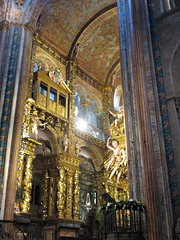 A glimpse to the left wall before the main altar.