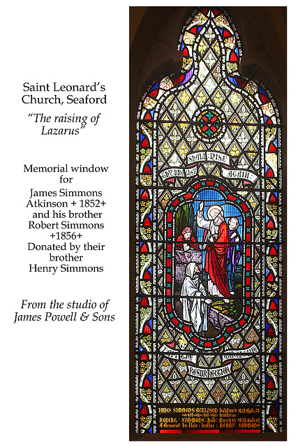 Saint Leonard's Church, Seaford - Simmons brothers' memorial window