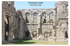 Portchester Castle - King Richard II's palace Great Chamber - 11 7 2019