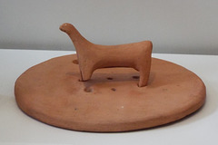 Celtiberian Lid with a Horse-Shaped Handle in the Archaeological Museum of Madrid, October 2022
