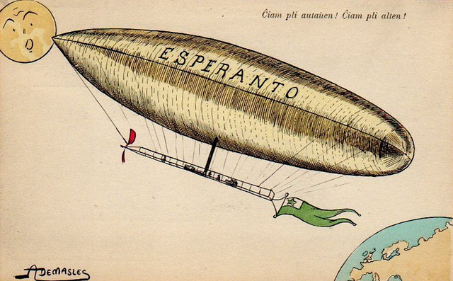 BK - Esperanta flugŝipo - eldonis Internacia Poŝta Unuiĝo en 1910