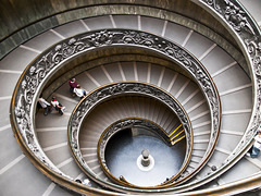 Rome, Vatican Museums - Helical staircase double ramp