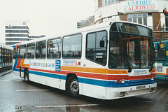 Stagecoach Red and White 763 (M763 LAX) in Cardiff – 26 Feb 2001