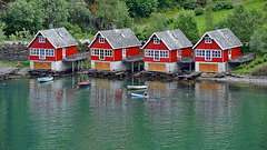 #35 Red houses in  Flåm -  CWP - Contest Without Prize