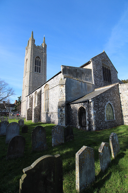 St Mary's Church from Trinity Street, Bungay, Suffolk