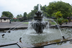 Indonesia, Java, Fountain at the Entrance to the Temple Compound of Prambanan