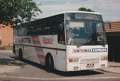 Wessex (National Express contractor) 131 (C131 CFB) in Mildenhall- 1 Jul 1991