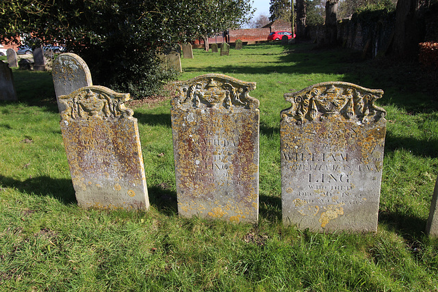Ling Memorials, St Mary's Churchyard, St Mary's Street, Bungay, Suffolk