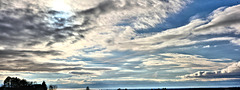 Wolken über dem Bodensee (PicinPic S/W)