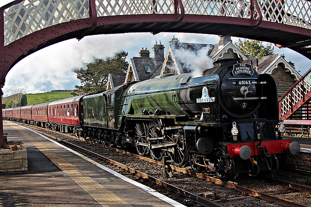 Peppercorn class A1 60163 TORNADO at Kirkby Stephen with 1Z18 16.58 Carlisle - Leicester The Pennine Explorer 22th May 2021.