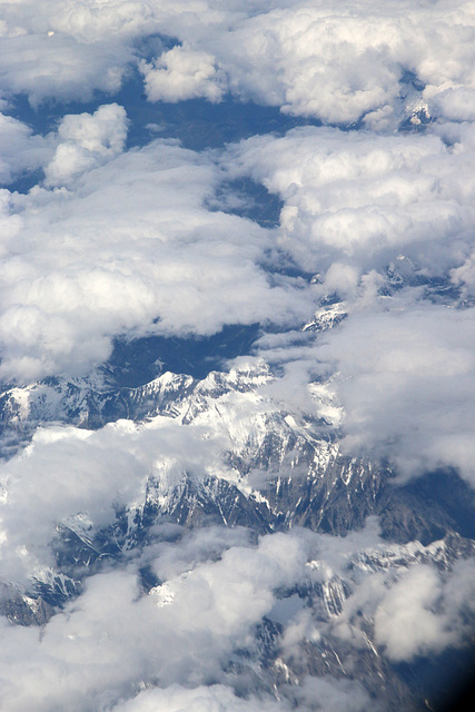 Flying over the Alps