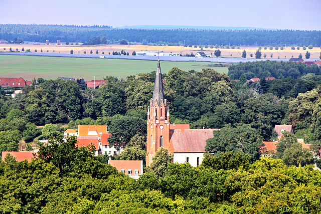 Burg Stargard, Blick vom Bergfried der Burg zum Stadtzentrum