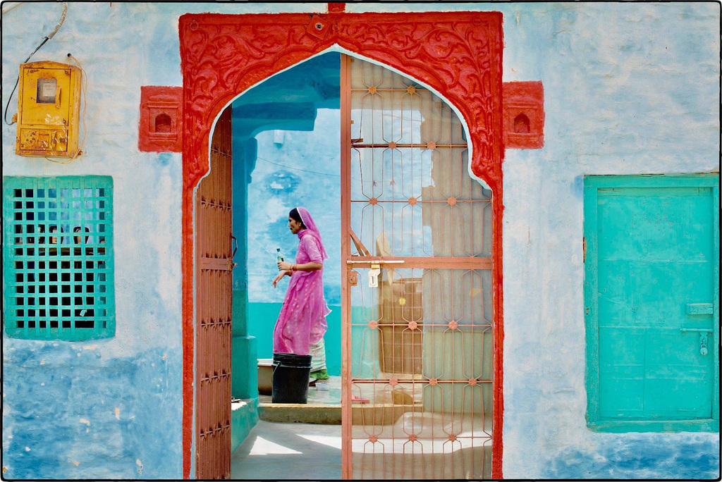 Façade colorée à Jaisalmer