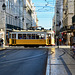 Lisbon 2018 – Eléctrico 555 crossing the Rua da Prata