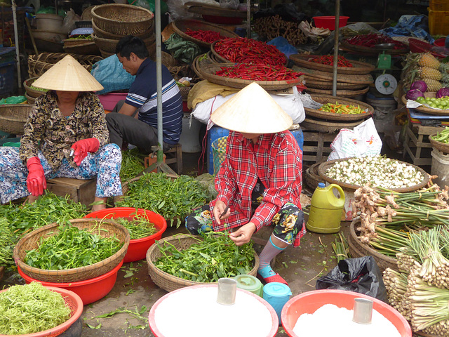 Markt in Hue, Vietnam