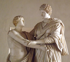 Detail of Orestes and Electra in the Palazzo Altemps, June 2012