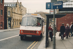 GM Buses 1930 (D930 NDB) in Newgate, Rochdale – 21 Mar 1992 (157-4)