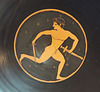 Detail of a Kylix with a Swordsman in the Getty Villa, June 2016