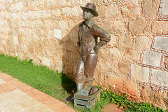 Mexico, Campeche, Fishmonger Statue