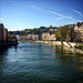 Sur le pont du Rhône .