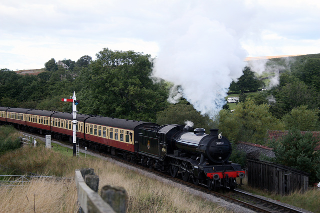 L.N.E.R class K.4 61994 THE GREAT MARQUESS passing Abbots House Farm with 13.44 Grosmont - Pickering 25th September 2015
