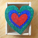 Herz rot - blau - grün  - koro ruĝa - blua - verda