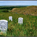 Lápidas por los indios Crow caídos en Little Bighorn Battlefield